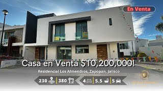 La Casa más Lujosa en Venta de 102 Millones de Pesos del Coto quotLos Almendrosquot Zapopan jalisco [upl. by Notliw749]