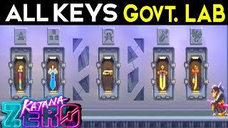 Katana ZERO ALL KEY Locations  Govt LAB Unlock All Doors [upl. by Ettelimay]