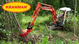 Kranman energiklipp Biocut 250G på grävmaskin Kubota U50 [upl. by Branden576]