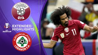 Qatar vs Lebanon  Extended Highlights  AFC Asian Cup  CBS Sports Golazo [upl. by Inattirb]