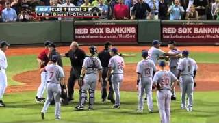 Red Sox Indians benches clear [upl. by Manwell]