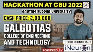 FIRST HACKATHON AT GBU GAUTAM BUDDHA UNIVERSITY 2ND YEAR GCET 2022 [upl. by Nylad]