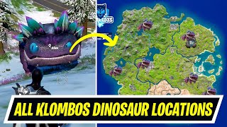 All Klombo Dinosaur Spawn Locations in Fortnite [upl. by Kingsley]