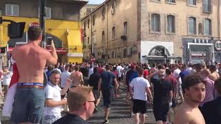 England fans push back Russian attacks on the streets of Marseille [upl. by Aicul]