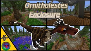 Ornitholestes Enclosure Speedbuild  Minecraft fossils and archeology mod [upl. by Eelime]