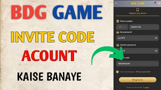 Bdg game invite code  Bdg game app invite code  Bdg Game invite code kise dale [upl. by Ahsinam]