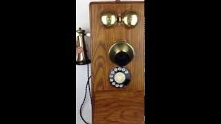 Vintage Wood Casing Ericsson Wall Phone Ring and Rotary Dial Sound  Item 276  Adelaide Clocks [upl. by Taggart100]