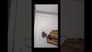 Easy Mandala art for beginners mandalashorts mandalaartdrawing shorts ytshorts viralvideo [upl. by Artair]