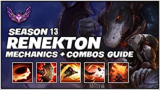 SEASON 13 RENEKTON MECHANICS GUIDE  Animation Cancels  Combos  Theory  Mastering Renekton [upl. by Addia]