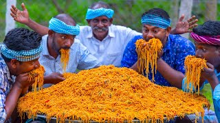 NOODLES  Yummy Hakka Noodles Recipe Cooking and Eating in Village  Chinese Food  Veg Noodles [upl. by Assyram]