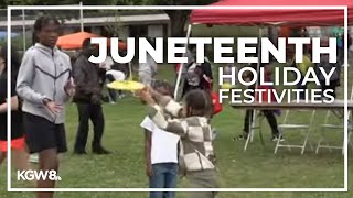 Communities across Portland celebrate Juneteenth [upl. by Ioves]