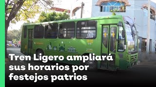 Tren Ligero ampliará sus horarios por festejos patrios  Jalisco Noticias [upl. by Dolphin]