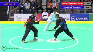 Pencak Silat Mens Tanding Class C  LAO vs INA  18th Asian Games Indonesian 2018 [upl. by Mossolb]