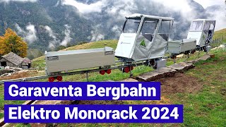 Garaventa Zahnradbahn Verzasca 2024  Bergfahrt Elektro Monorack Bergbahn cog railway Switzerland [upl. by Swisher]