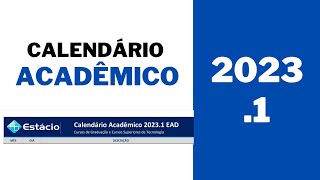 Calendário acadêmico da Estácio 20231 [upl. by Lamiv]