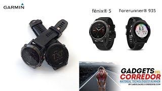 Comparativa Garmin Fenix 5 vs Forerunner 935 [upl. by Jamila]