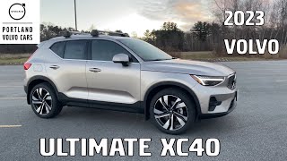 2023 Volvo XC40 Ultimate in Bright Dusk Metallic  Walkaround with Heather [upl. by Maller]