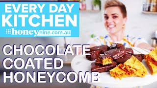 The easiest homemade chocolatecoated honeycomb  Every Day Kitchen  9Honey [upl. by Nomrej]