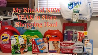 My Rite Aid in Store NEW YEAR Shopping Haul  FREE w Rebates amp Rewards  Now through January 6 2024 [upl. by Julianne503]