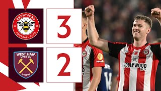 COLLINS HEADER SINKS HAMMERS 🤩  Brentford 3 West Ham United 2  Premier League Highlights [upl. by Gerson163]