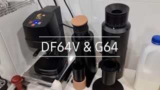 DF64V amp G64 Single Dose Variable RPM Coffee Grinder [upl. by Hannasus232]