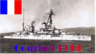 World of Warships Legends premium battleship Courbet 1944 [upl. by Anastos931]