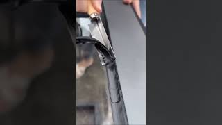 Aluminum window edge sealing glue smoothing process [upl. by Lorou]