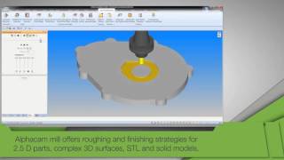 Alphacam CADCAM Software  CNC Milling [upl. by Old336]