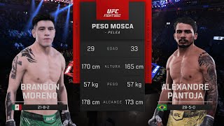 Brandon Moreno VS Alexandre Pantoja UFC 5 [upl. by Resor]