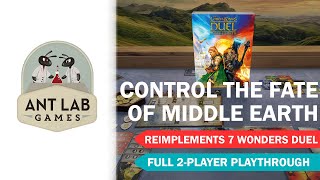 The Lord of the Rings Duel for Middleearth  Board Game  Playthrough  Review [upl. by Harmon]