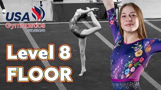 2024 USA Gymnastics Colorado State Meet  Emersyn Level 8 Floor Routine  Colorado Aerials [upl. by Eelyac]