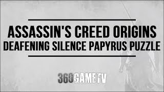 Assassins Creed Origins Deafening Silence Papyrus Puzzle  How to solve Alexandria Papyrus Puzzle [upl. by Ylus382]