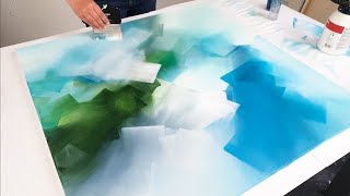 5 Abstract Acrylic Paintings WOW  Easy Painting Techniques [upl. by Slavic878]