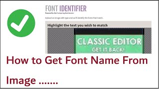 How to Get Font Name From Image [upl. by Zorina]