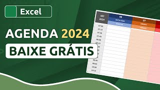 AGENDA 2024 em EXCEL – DOWNLOAD GRÁTIS [upl. by Pepper]