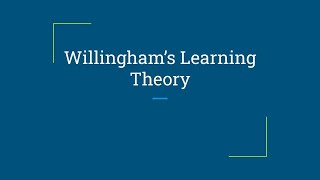 Willinghams learning theory [upl. by Miguelita]