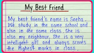 About my best friend essay in english  Essay on my best friend  My best friend  My friend essay [upl. by Eniamerej]