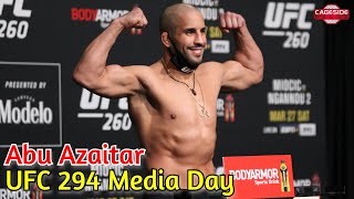 Abu Azaitar Talks Fighting In APEX During COVID Keeping Personal Life Personal  UFC 294 [upl. by Iggep]