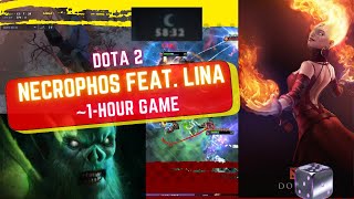 Necrophos Doto feat Lina Goddess Dota 2 1HOUR GAME [upl. by Tolecnal670]