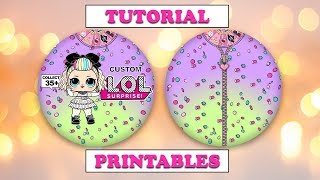 How to Make 2D Paper Custom LOL Surprise Dolls Tutorial with Printables [upl. by Ahtar]