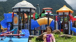 Outdoor Playground Fun for Children  Family Park with Slides  Donna The Explorer [upl. by Liam26]