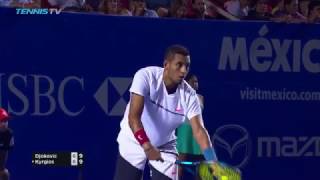 Kyrgios beats Djokovic in 2017 ATP Acapulco QuarterFinal Highlights [upl. by Niliak831]