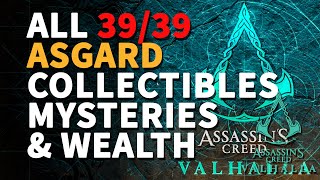 Asgard All Collectibles Locations Wealth Mysteries Assassins Creed Valhalla [upl. by Denbrook]