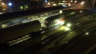 10 LEDs 5 Lampenca 24 Euro  Lichtertrasse  03092024  Fahrvideo Modelleisenbahn Spur N [upl. by Yrehcaz]