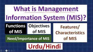 Management Information SystemMISFeatures amp Functions of MISObjectives of MISNeedImportance [upl. by Viking428]