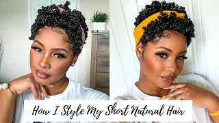 My 2021 TWA Routine  Defined Shiny Curls for Short Type 4 Natural Hair [upl. by Annawaj]