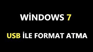 windows 7 usb ile format atma [upl. by Pernick369]