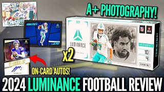 THE 1ST ONCARD AUTOS FOR THE NEW ROOKIES NIL 😳🔥 2024 Panini Luminance Football Hobby Box Review [upl. by Esikram394]