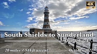 South Shields to Sunderland coastal run  4K  October 2022 [upl. by Efal]