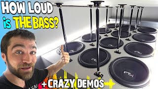 How LOUD is EXOs Subwoofer Setup 1st FULL VOLUME Bass Test w 12 18quot Subs amp CRAZY Car Audio Demos [upl. by Aloivaf]